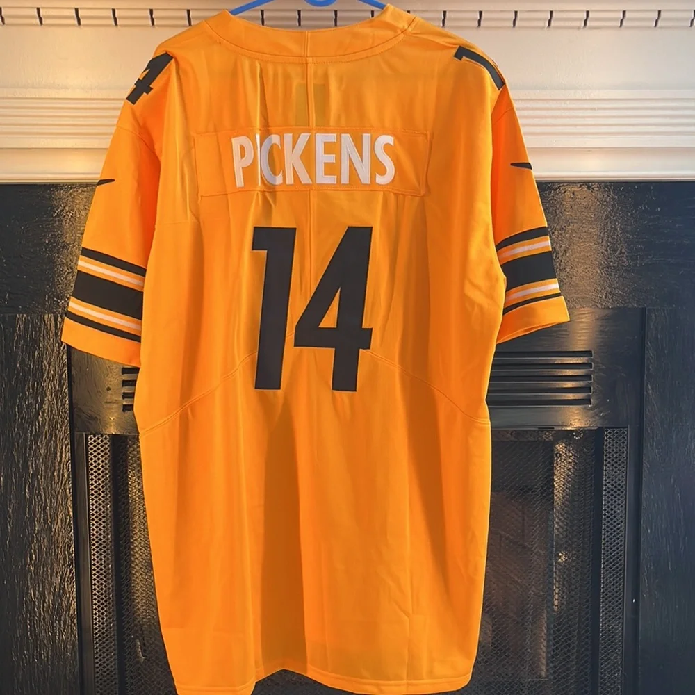 Pittsburgh Steelers George Pickens Football Jersey Yellow Black Stitched Sz XXL - Picture 2 of 7